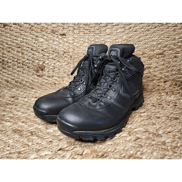 Men's Timberland Mt. Maddsen Timber Dry Waterproof Hiking Boots Black Size 14 - Picture 2 of 11